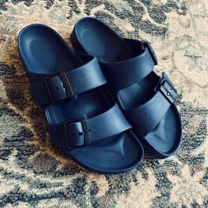 Waterproof Birkenstocks. Size 38. Navy Blue. Arizona style.